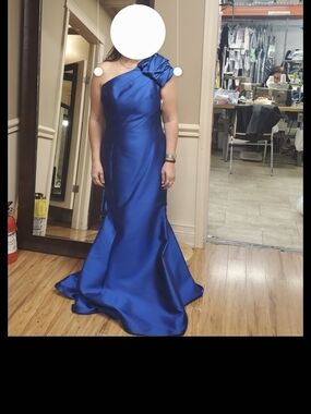 Frascara WEDDING One-Shoulder Royal Blue  Gown